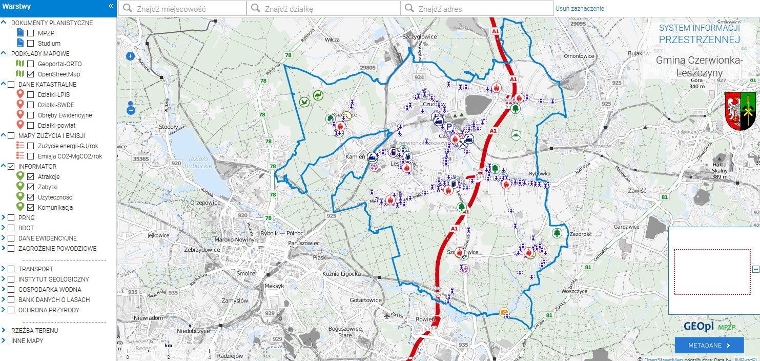 portal Mapowy Czerwionki-Leszczyny