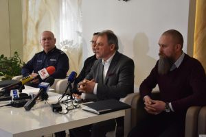 Konferencja prasowa dotycząca wczorajszego pożar
