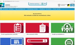 Komunikat z Centralnej Ewidencji i Informacji o Dz