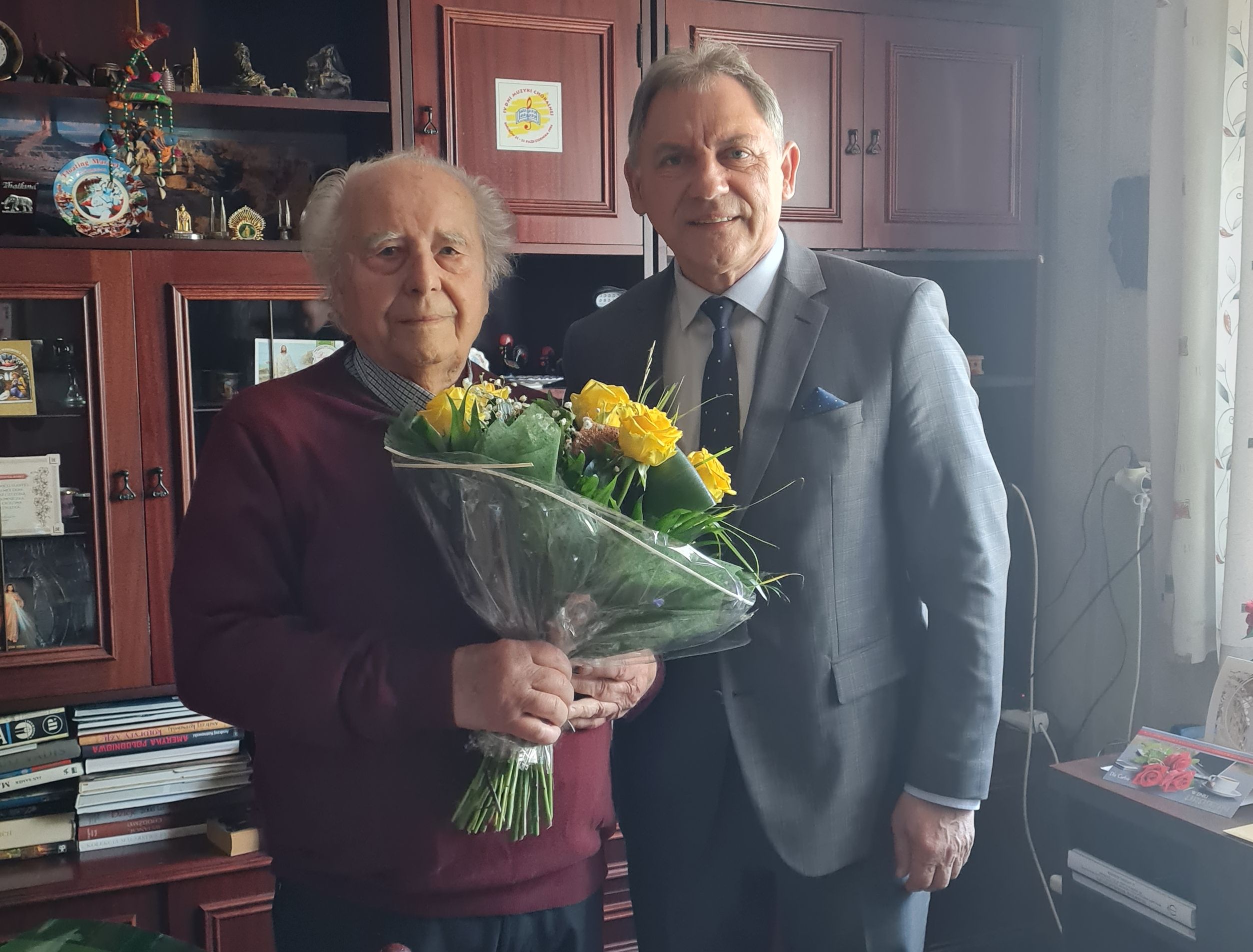 Na zdjęciu: Jerzy Pogocki, Burmistrz Wiesław Janiszewski