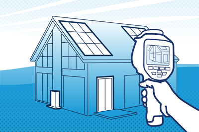 rysunek domu - grafika ilustrująca efektywność energetyczna