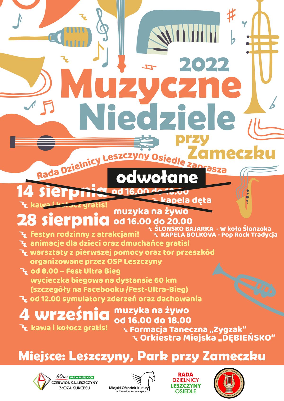 plakat dotyczący wydarzenia z opisem atrakcji