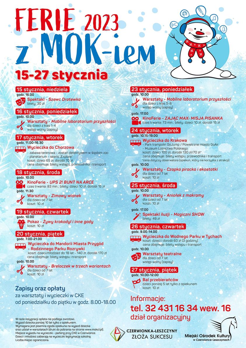 Plakat - Ferie z MOK-iem