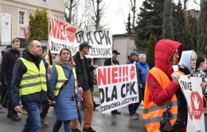 Protest przeciwko CPK