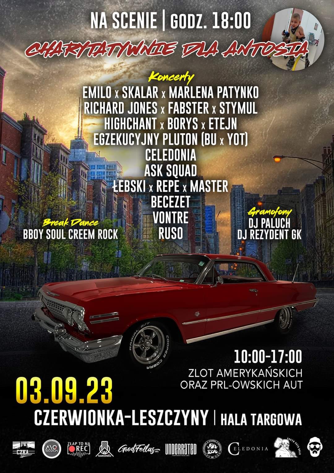 plakat- koncerty dla Antosia