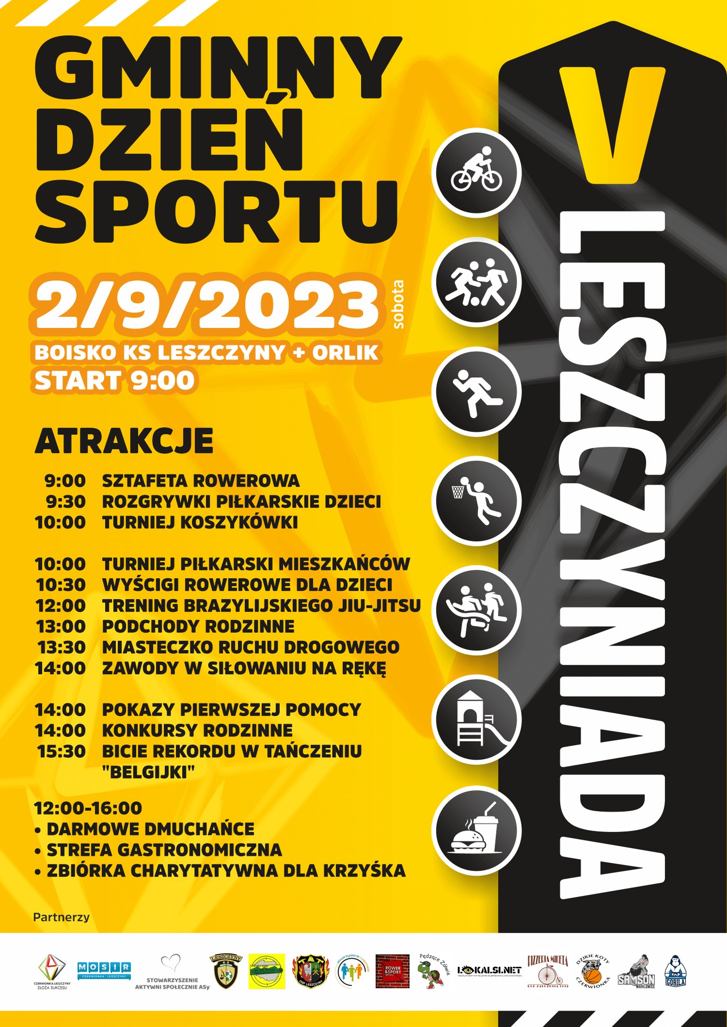 plakat z informacją o Leszczyniadzie