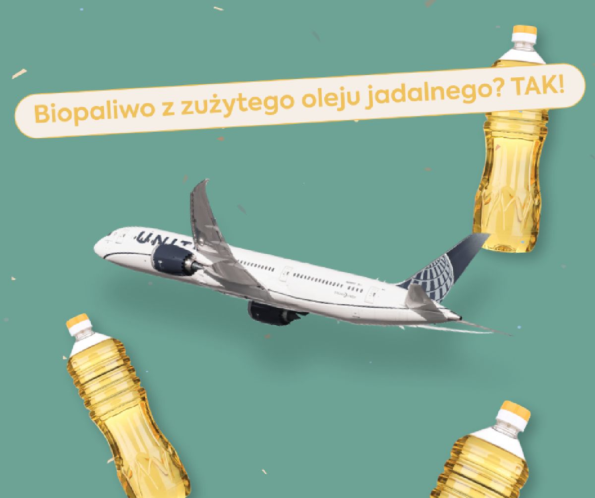 olej jako biopaliwo - obrazek z samolotem 
