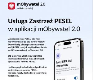 Zastrzeż swój numer PESEL lub cofnij zastrzeżen