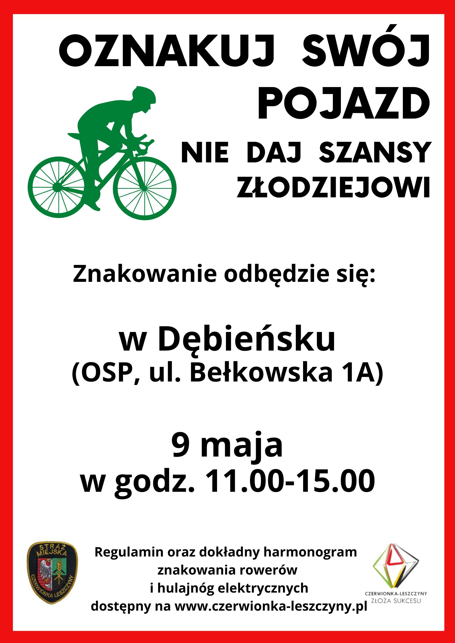 Znakowanie rowerów i hulajnóg elektrycznych
