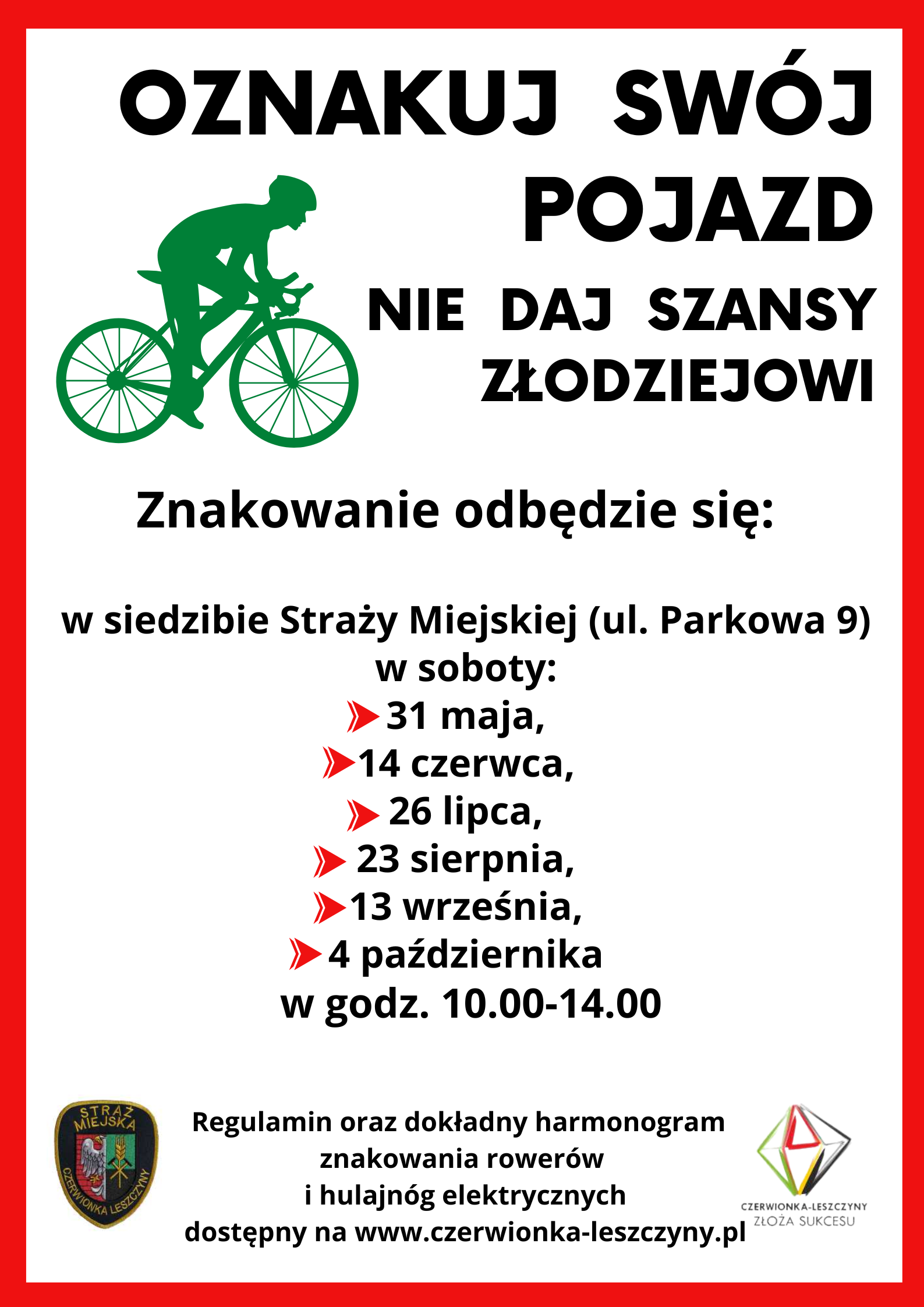 Znakowanie rowerów i hulajnóg