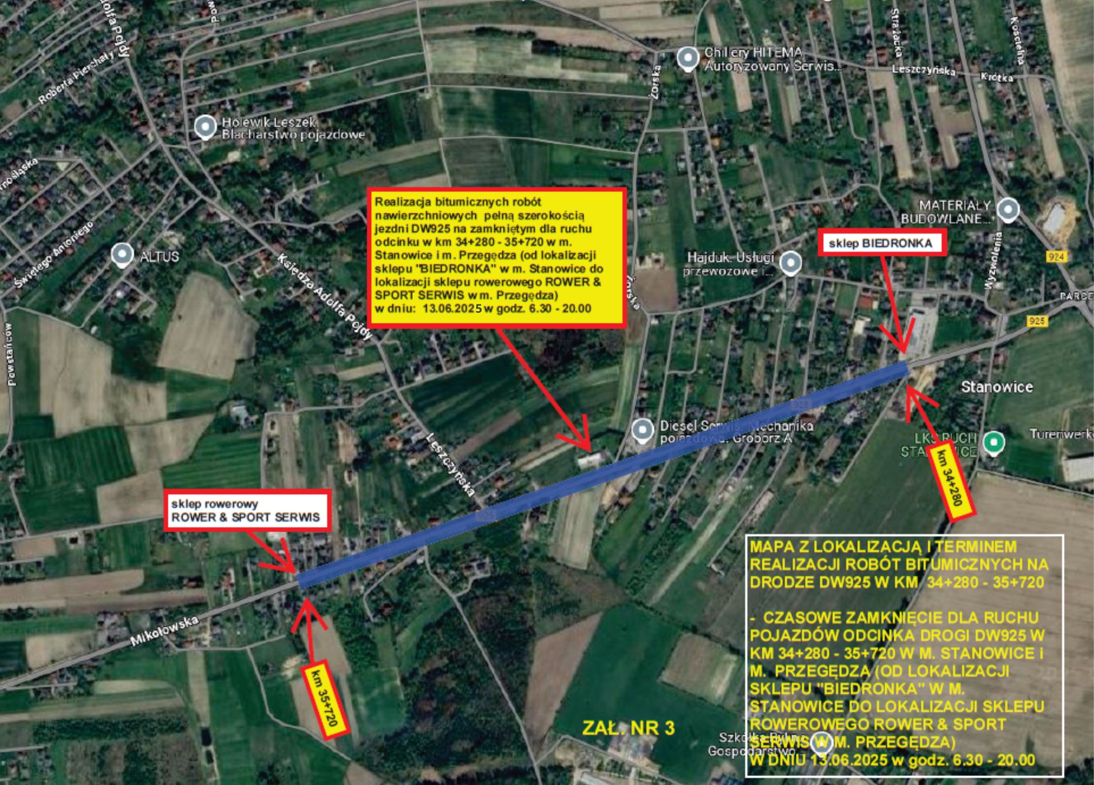 Mapa Przegędza