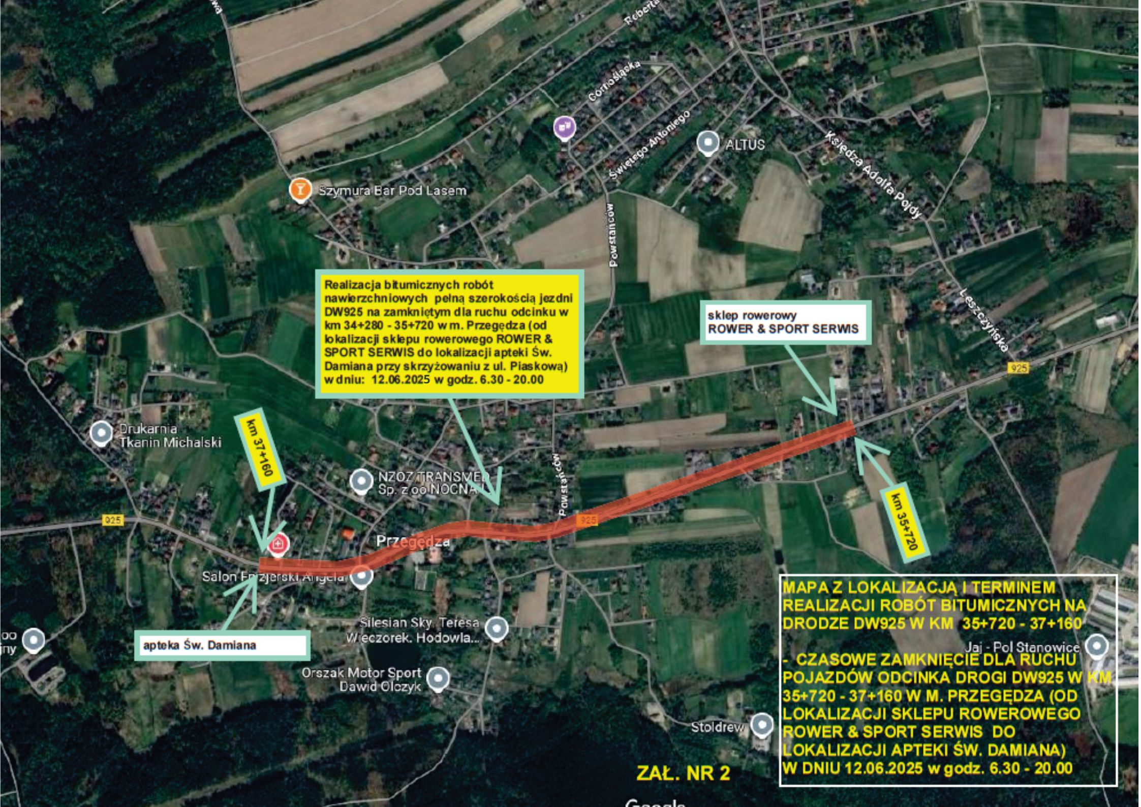 Mapa Przegędza